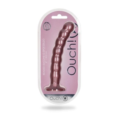 Beaded G-Spot Dildo - 8'' / 20,5 cm - Rose Gold